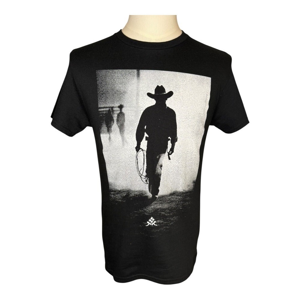 Kid Dangerous Cowboy Graphic Tee Western Rodeo Black T-Shirt Small